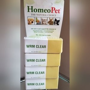 Homeopet Dewormer Dog Cat 4 bottles